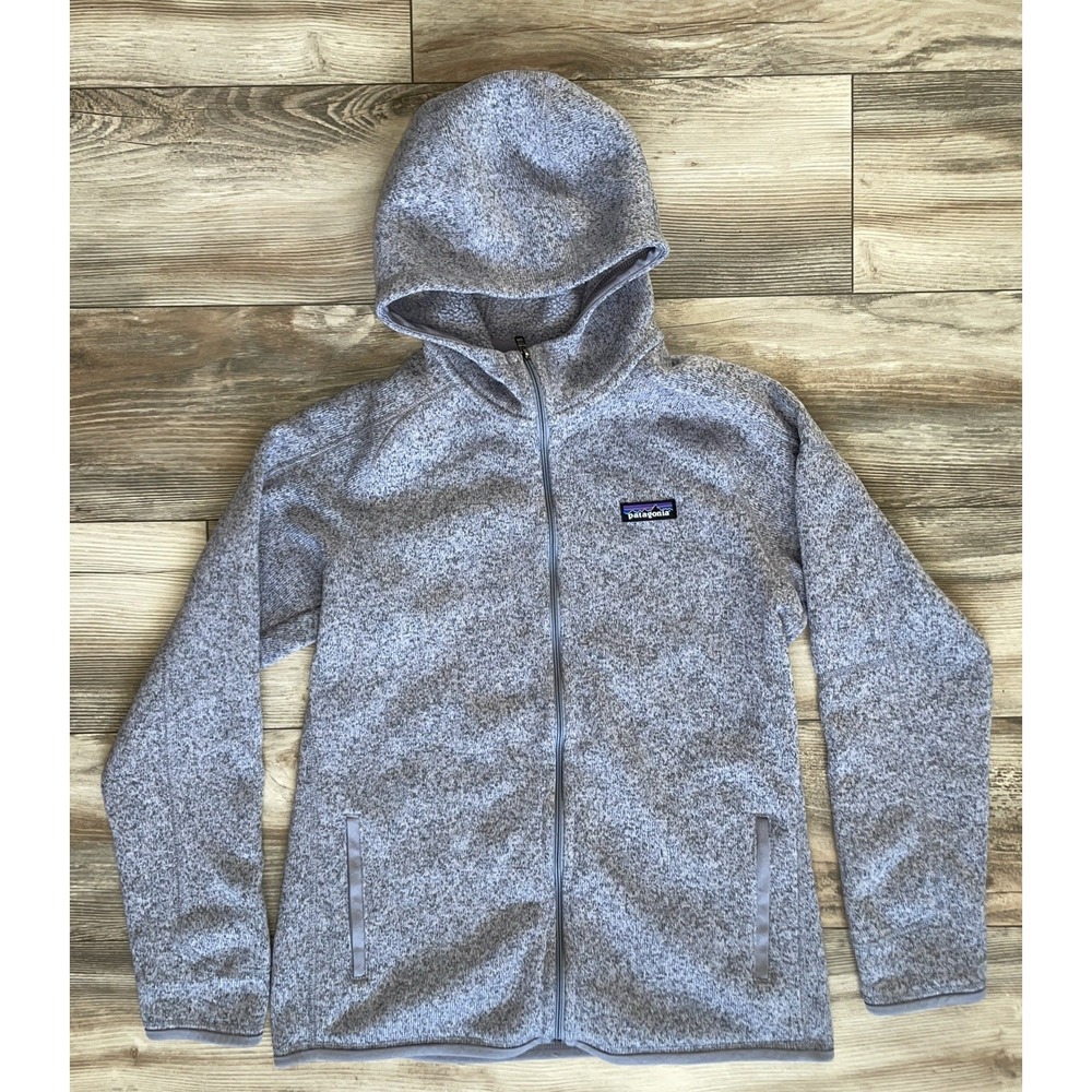 Patagonia Better Sweater Hoody Womens M Gray Full Zip Fleece Jacket 25538